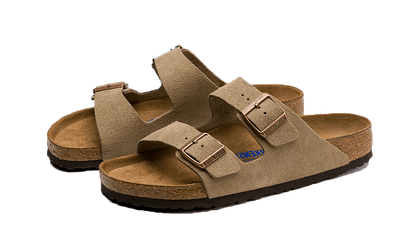 Birkenstock Arizona Suede Leather Soft Footbed Taupe