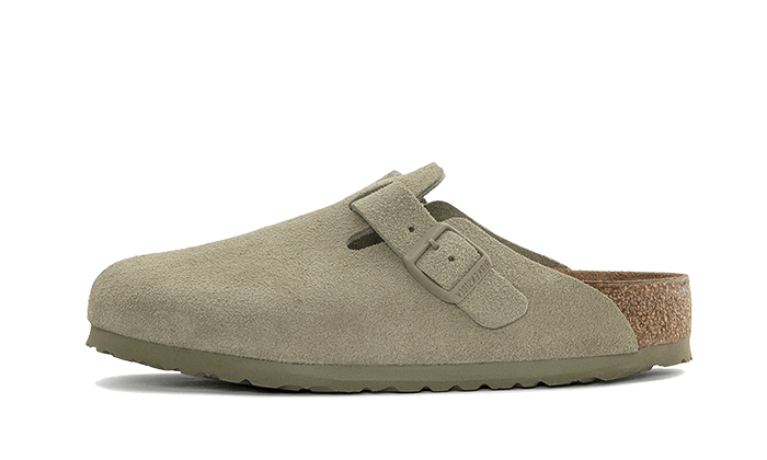 Birkenstock Boston Suede Leather Faded Khaki