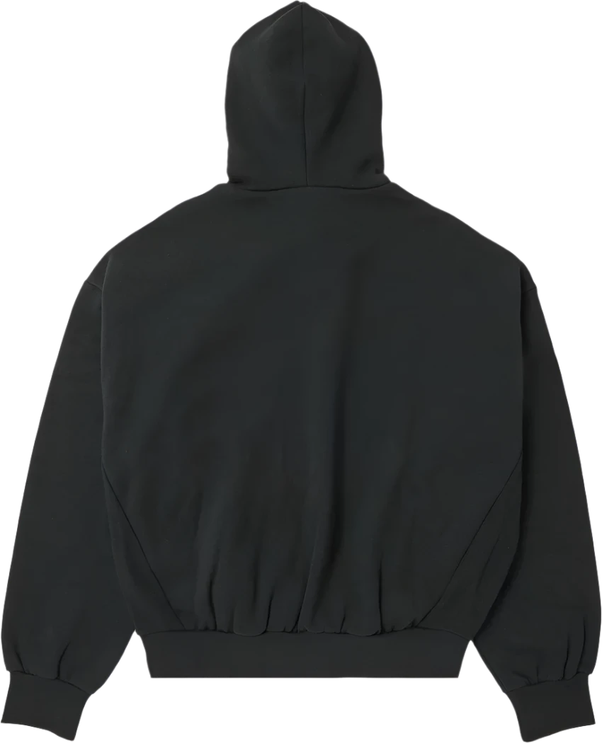 Essentials Fear of God Hoodie Jet Black, Trinity Sneakers