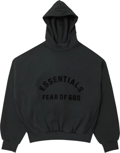 Essentials Fear of God Hoodie Jet Black, Trinity Sneakers