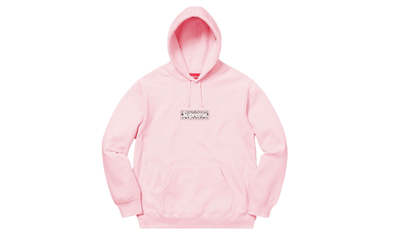 Supreme Bandana Box Logo Hooded Sweatshirt Pink