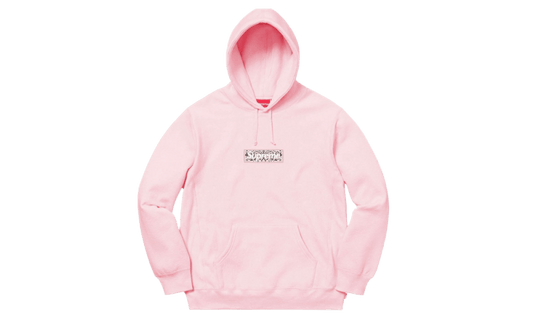 Supreme Bandana Box Logo Hooded Sweatshirt Pink