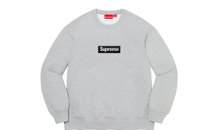 Supreme Box Logo Crewneck Heather Grey