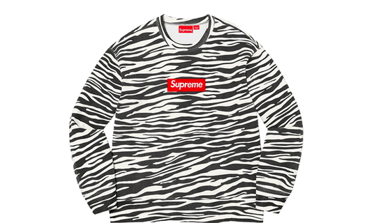 Supreme Box Logo Crewneck Zebra