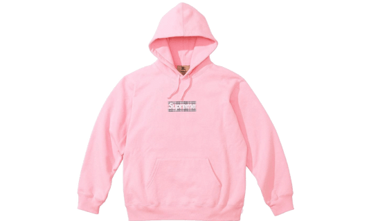 Supreme Burberry Box Logo Hoodie Pink