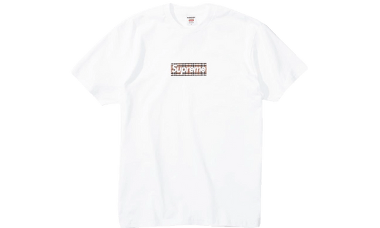 Supreme Burberry Box Logo Tee White