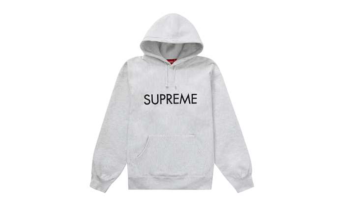 Supreme Capital Hooded Sweatshirt Ash Grey