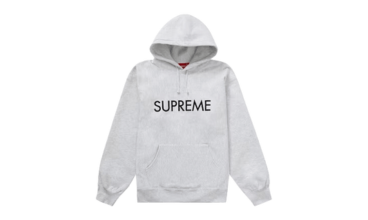 Supreme Capital Hooded Sweatshirt Ash Grey