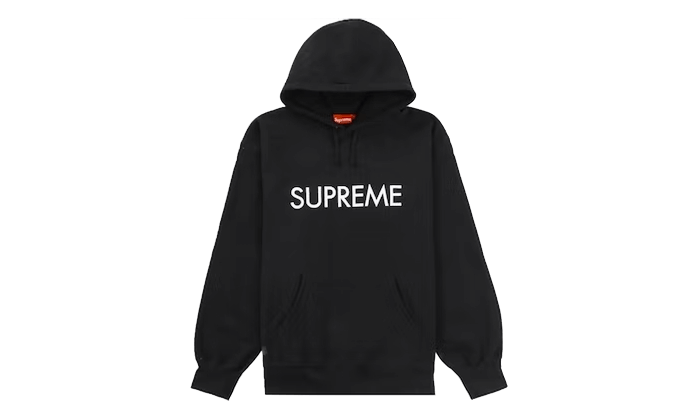 Supreme Capital Hooded Sweatshirt Black