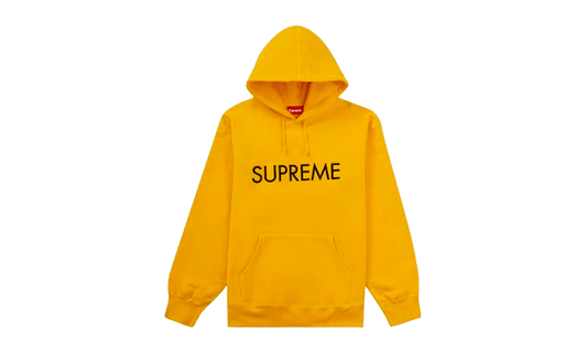 Supreme Capital Hooded Sweatshirt Bright Gold