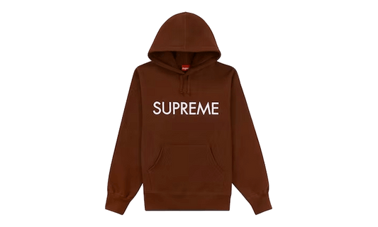 Supreme Capital Hooded Sweatshirt Dark Brown