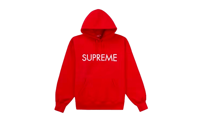 Supreme Capital Hooded Sweatshirt Red