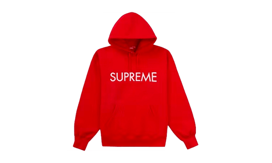 Supreme Capital Hooded Sweatshirt Red