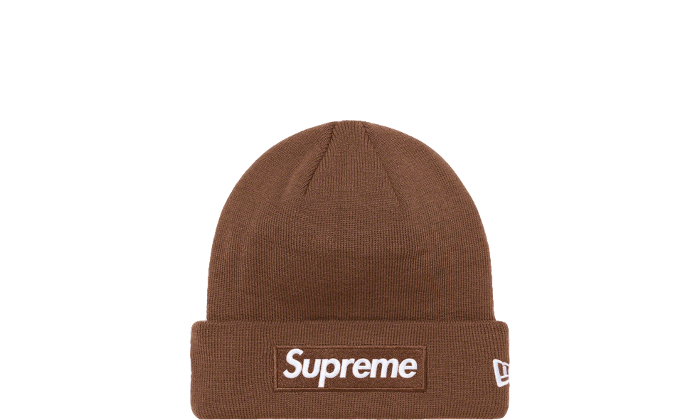 Supreme New Era Box Logo Beanie Brown