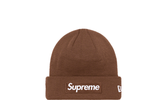 Supreme New Era Box Logo Beanie Brown