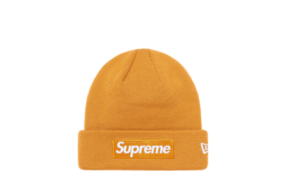 Supreme New Era Box Logo Beanie Mustard