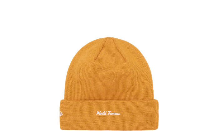 Supreme New Era Box Logo Beanie Mustard