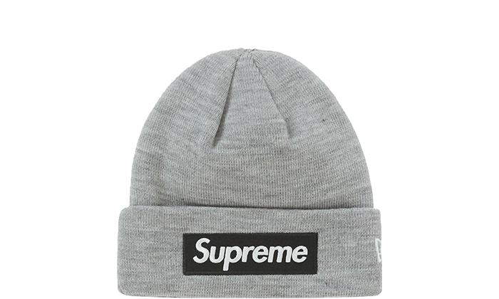 Supreme New Era Box Logo Beanie (FW22) Heather Grey