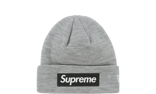 Supreme New Era Box Logo Beanie (FW22) Heather Grey