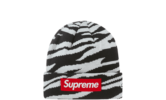 Supreme New Era Box Logo Beanie (FW22) Zebra