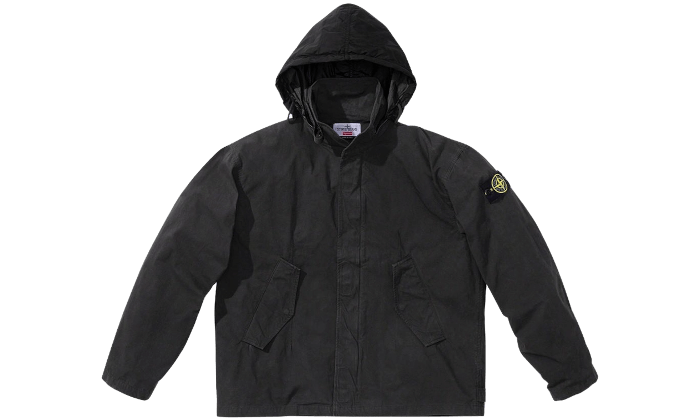 Supreme Stone Island Cotton Cordura Shell Jacket Black