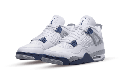 Air Jordan 4 Retro White Midnight Navy - Trinity Sneakers