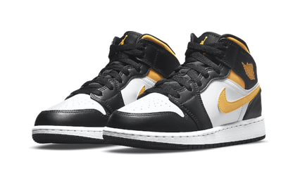 Air Jordan 1 Mid White Pollen Black - Trinity Sneakers