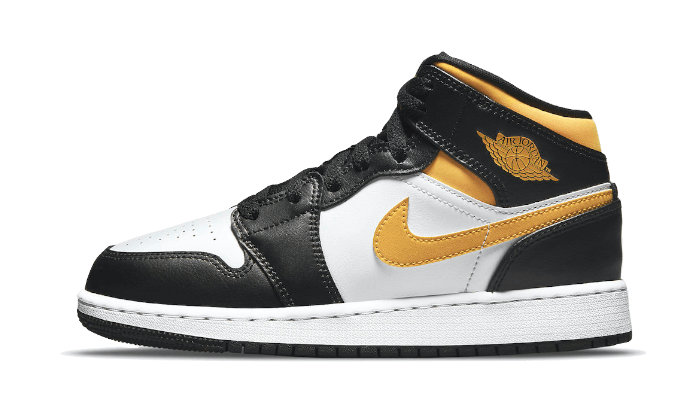 Air Jordan 1 Mid White Pollen Black - Trinity Sneakers