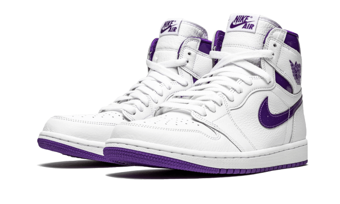 Air Jordan 1 Retro High Court Purple White - Trinity Sneakers