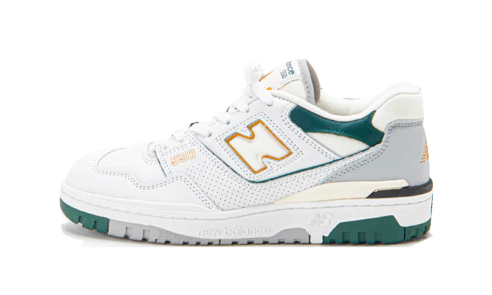 New Balance 550 White Nightwatch Green - Trinity Sneakers