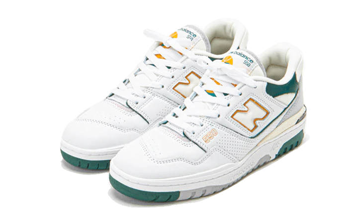 New Balance 550 White Nightwatch Green - Trinity Sneakers