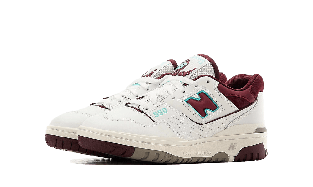 New Balance 550 Burgundy Cyan - Trinity Sneakers